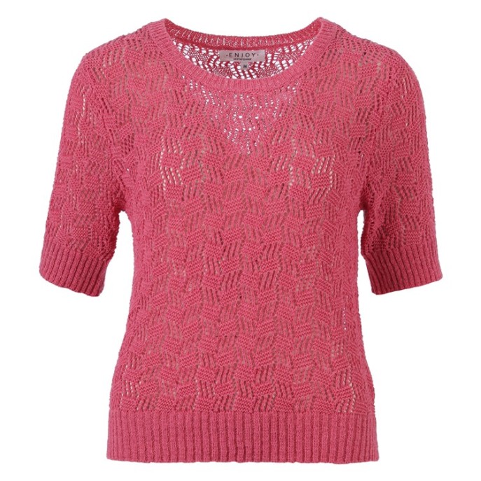Z Enjoy Pullover KM structuur - Pink